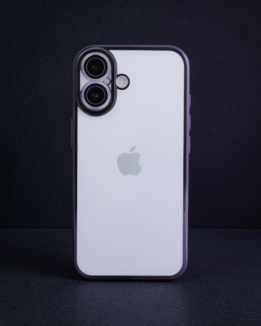 Apple İphone 16 Plus Kılıf Razer Lensli Silikon - Mor