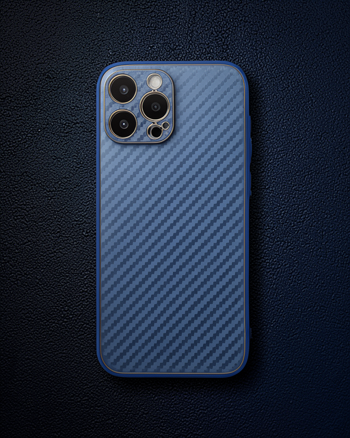 Apple İphone 13 Pro Kılıf Coco Karbon Silikon - Mavi