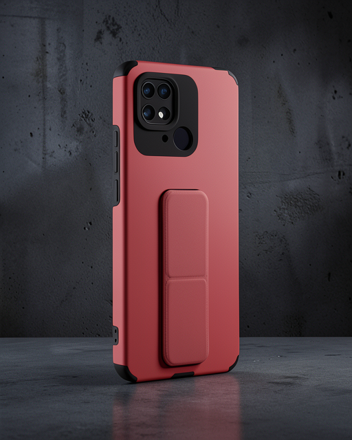 Xiaomi Redmi 10c Kılıf Mega Standlı Silikon - Pudra