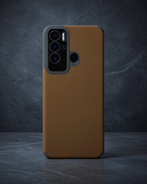 Tecno Pova Neo Kılıf Loop Deri Silikon - Kahverengi