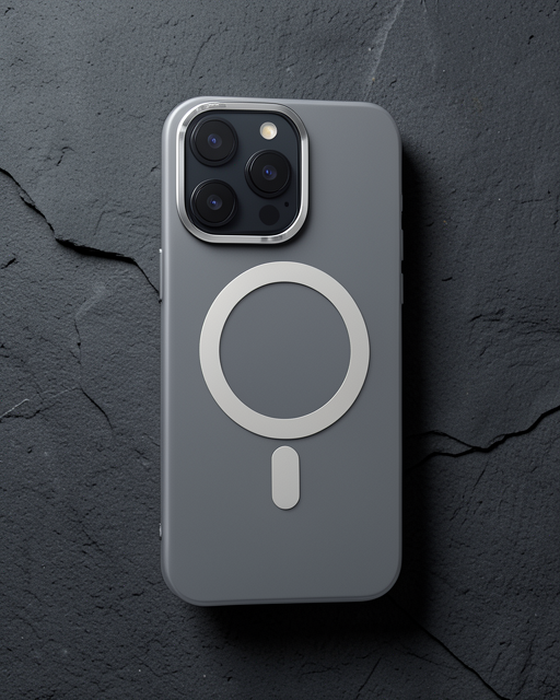 Apple İphone 15 Pro Kılıf Lodos Magneticsafe Mat Kapak - Titan Gri
