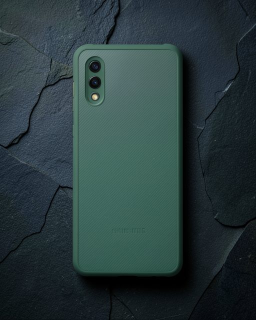 Samsung Galaxy A02 Kılıf Miami Şeffaf Silikon - Koyu Yeşil