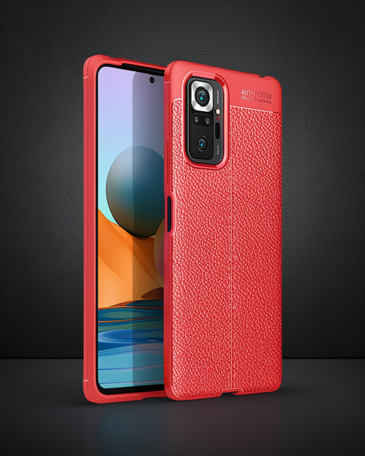 Xiaomi Redmi Note 10 Pro Kılıf Auto Focus Kapak - Kırmızı