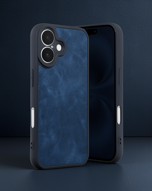 Apple İphone 16 Kılıf Aras Deri Kapak - Lacivert