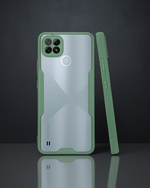 Realme C21 Kılıf Platin Silikon - Yeşil