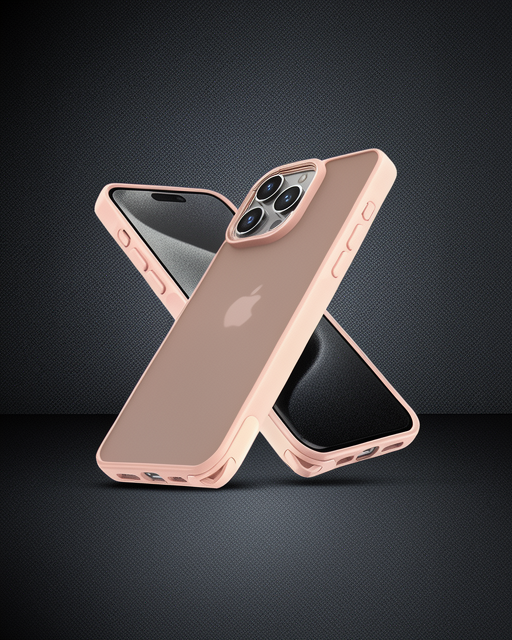 Apple İphone 15 Pro Kılıf Elegant Kapak - Pudra