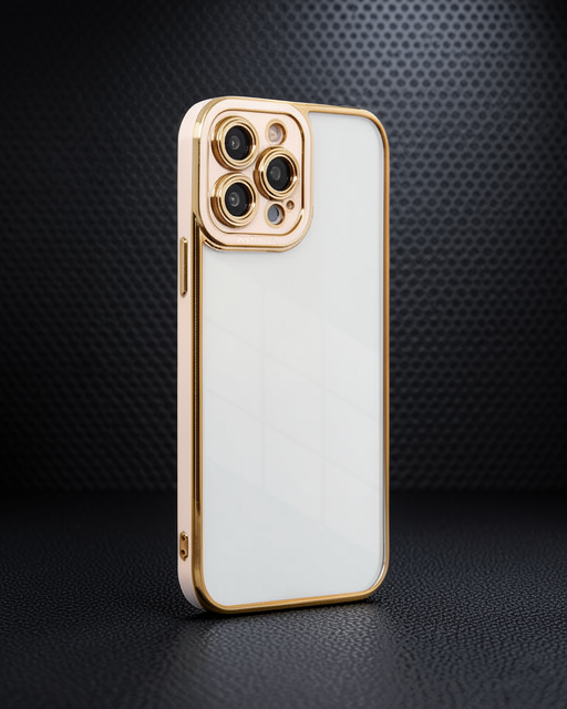 Apple İphone 13 Pro Max Kılıf Liva Lens Silikon - Pudra