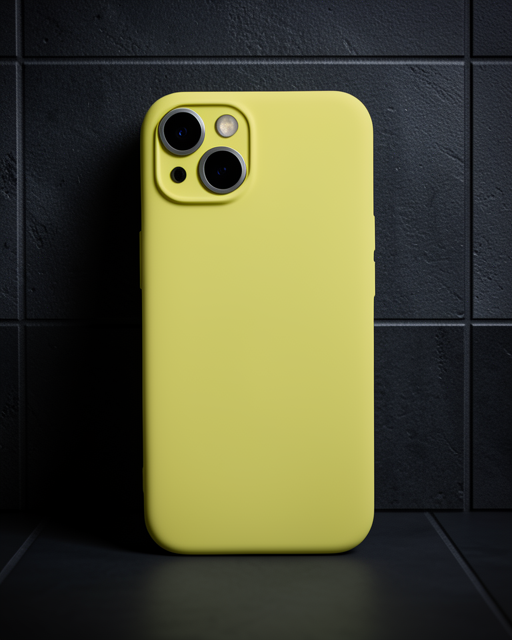 Apple İphone 13 Mini Kılıf Nano İçi Kadife Silikon - Sarı