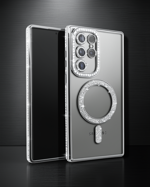 Samsung Galaxy S23 Ultra Joke Simli Magneticsafe Kılıf - Gümüş