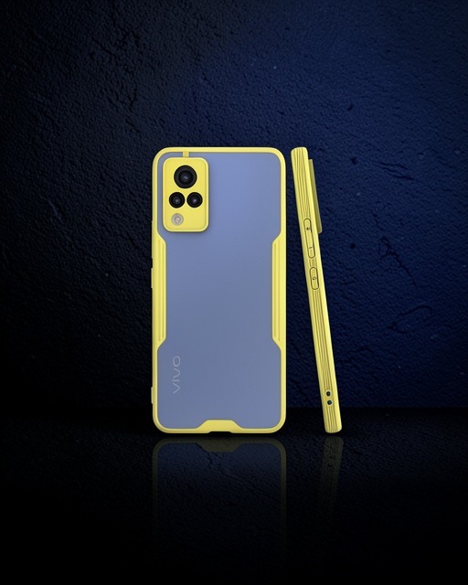 Vivo V21 Kılıf Platin Silikon - Sarı