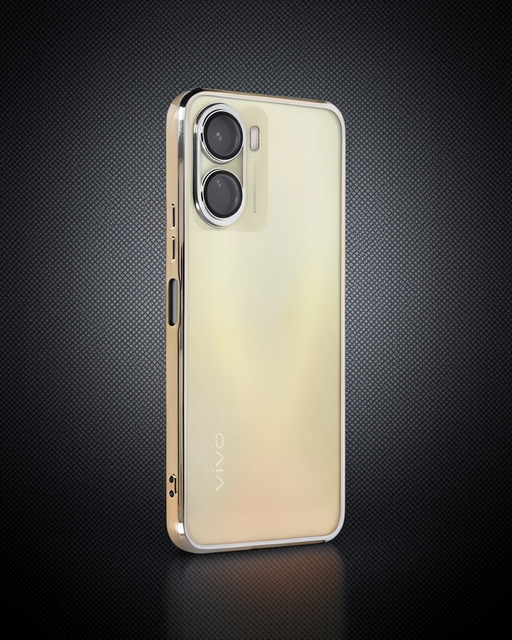 Vivo Y16 Kılıf Razer Lensli Silikon - Gold