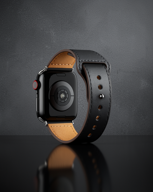 Apple Watch 38mm Kr415 Luaz Deri Kordon (saat Değildir) - Siyah