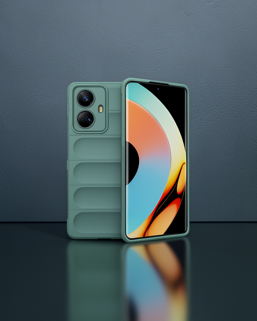 Realme 10 Pro 5g Kılıf Optimum Silikon - Koyu Yeşil