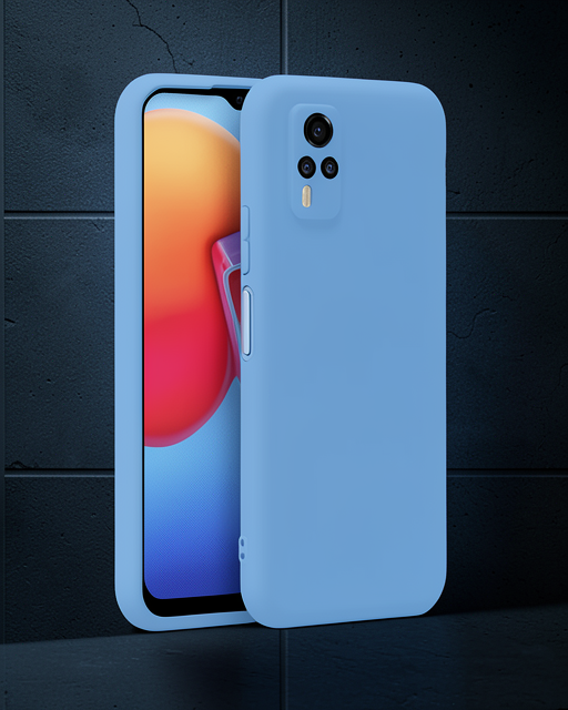 Vivo Y53s Kılıf Nano İçi Kadife Silikon - Mavi