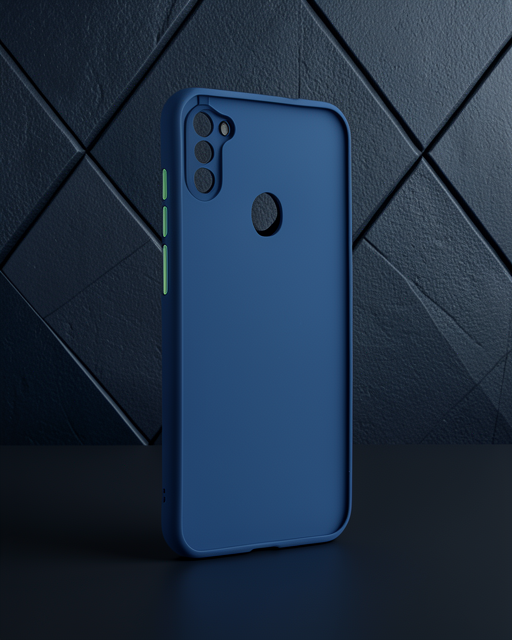 Samsung Galaxy A11 Kılıf Montreal Silikon Kapak - Lacivert