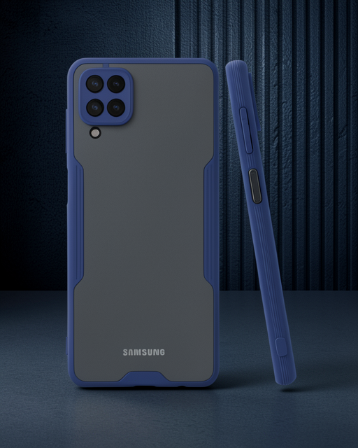 Samsung Galaxy A22 Kılıf Platin Silikon - Lacivert