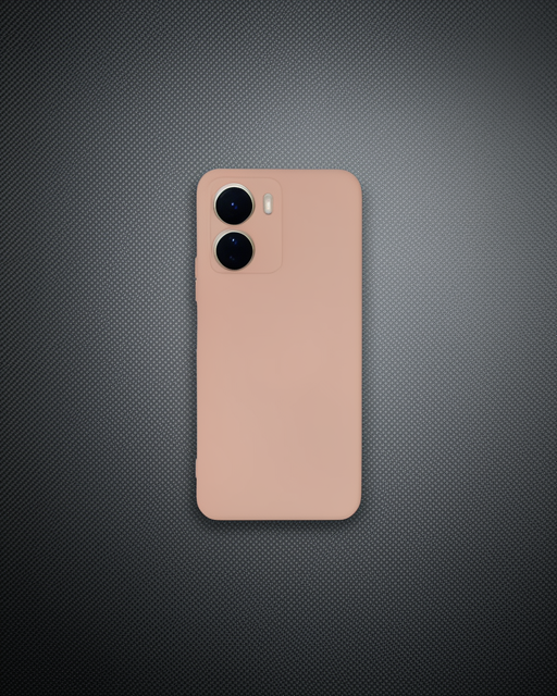 Vivo Y16 Kılıf Nano İçi Kadife Silikon - Pudra