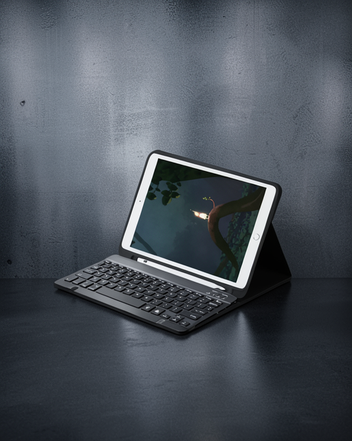 Apple İpad Pro 11 (2022) Kılıf Kc01 Smart Klavyeli Tablet Kılıfı - Siyah