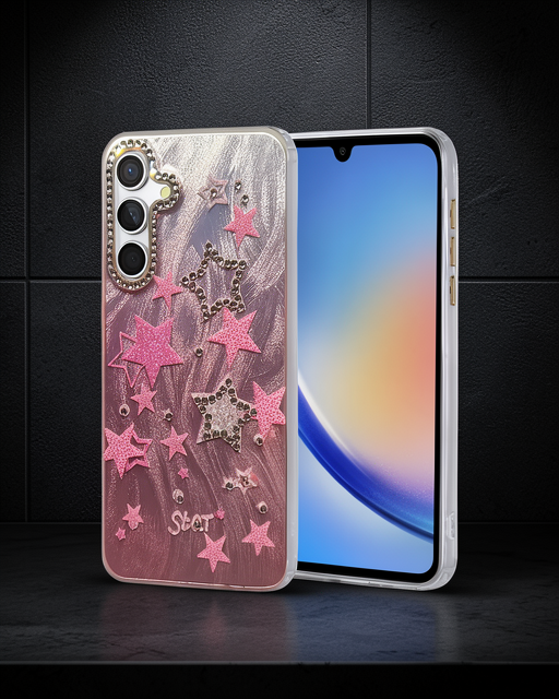 Samsung Galaxy A34 5g Kılıf Blade Aynalı Desenli Kapak - Desen 7