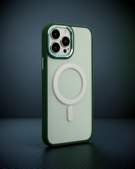 Apple İphone 15 Pro Max Kılıf Room Magneticsafe Silikon - Köknar Yeşili