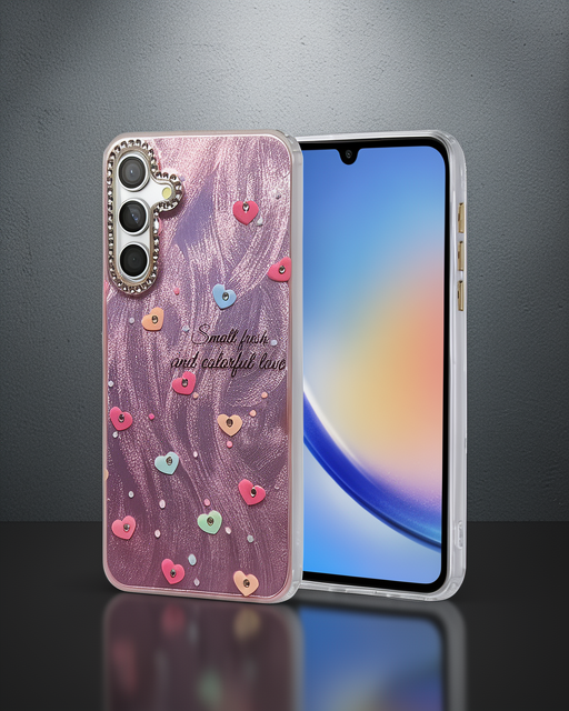 Samsung Galaxy A34 5g Kılıf Blade Aynalı Desenli Kapak - Desen 8
