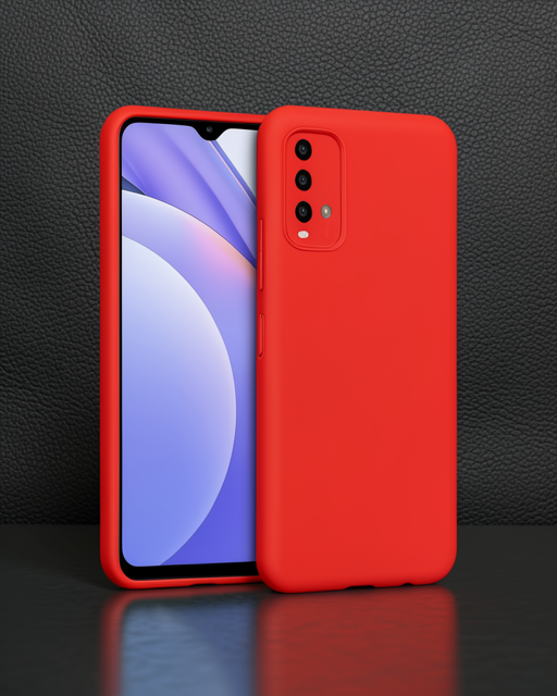Xiaomi Redmi 9t Kılıf Nano İçi Kadife Silikon - Kırmızı