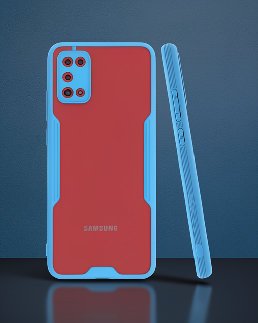 Samsung Galaxy A02s Kılıf Platin Silikon - Mavi