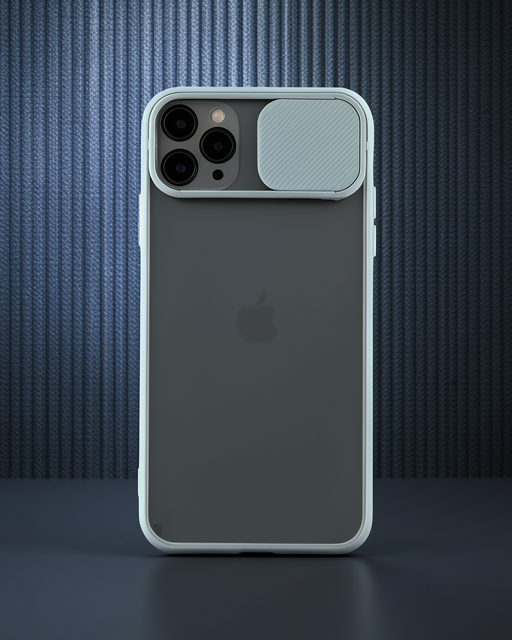 Apple İphone 11 Pro Max Kılıf Palm Buzlu Kamera Sürgülü Silikon - Turkuaz