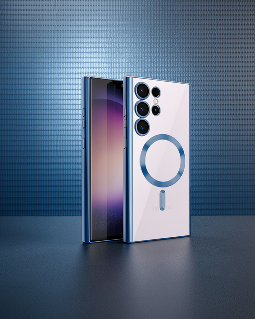 Samsung Galaxy S22 Ultra Kılıf Kross Magneticsafe Kapak - Sierra Blue