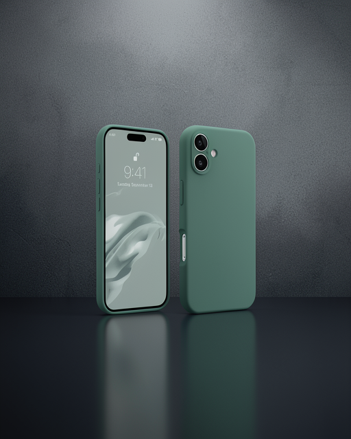 Apple İphone 16 Kılıf First Silikon - Koyu Yeşil