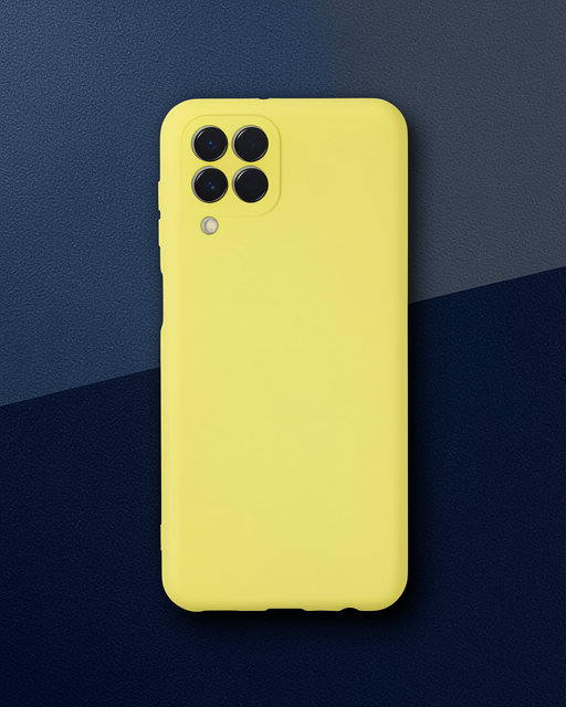 Samsung Galaxy M33 Kılıf Nano İçi Kadife Silikon - Sarı