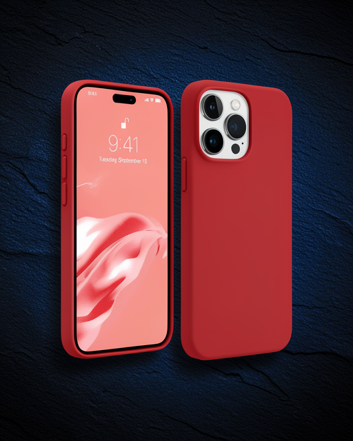 Apple İphone 15 Pro Kılıf First Silikon - Kırmızı