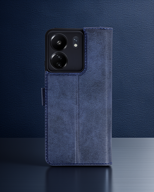 Xiaomi Redmi 13c Kılıf Trend S Plus Kapaklı Kılıf - Lacivert