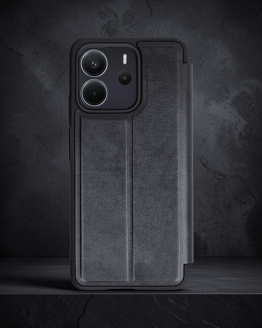 Xiaomi Redmi Note 14 4g Kılıf Flip Cover - Siyah