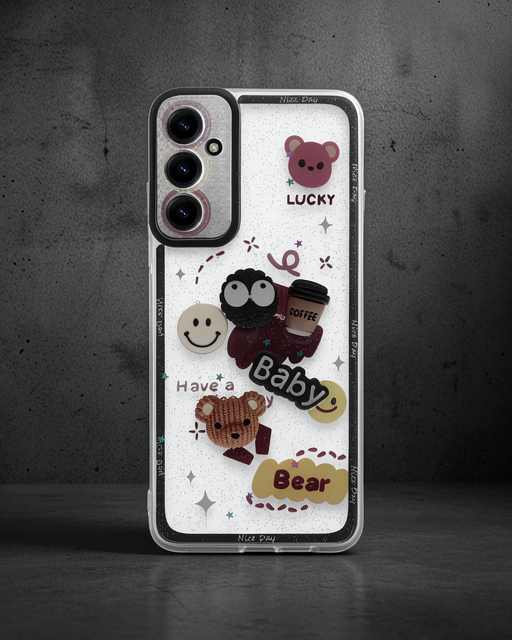 Samsung Galaxy A25 5g Kılıf Sweet Desenli Silikon Kapak - Sarı
