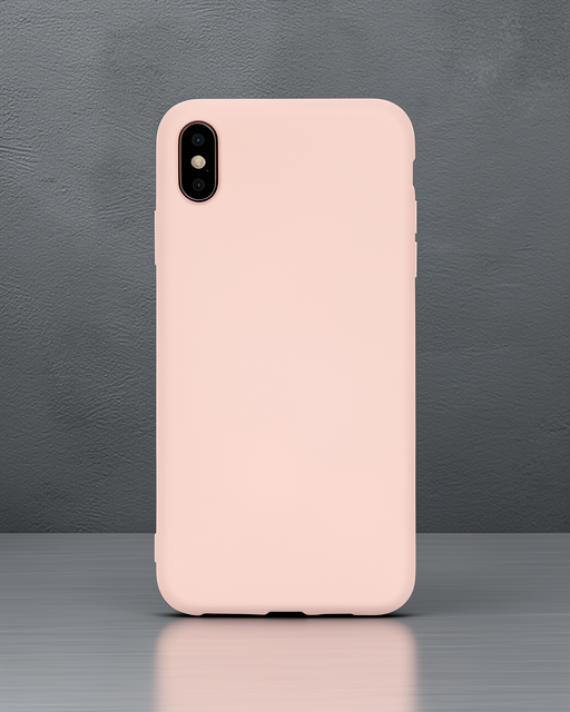 Apple İphone Xs Max Kılıf Nano İçi Kadife Silikon - Pudra
