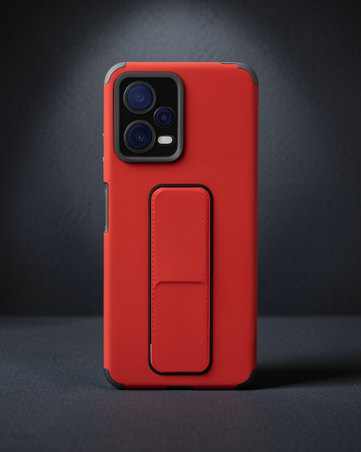 Xiaomi Poco X5 5g Kılıf Mega Standlı Silikon - Kırmızı