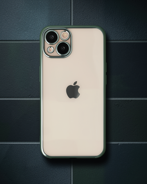 Apple İphone 13 Kılıf Razer Lensli Silikon - Yeşil