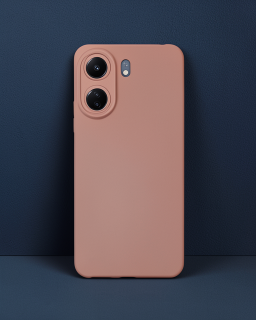 Xiaomi Redmi 13c Kılıf Nano İçi Kadife Silikon - Pudra