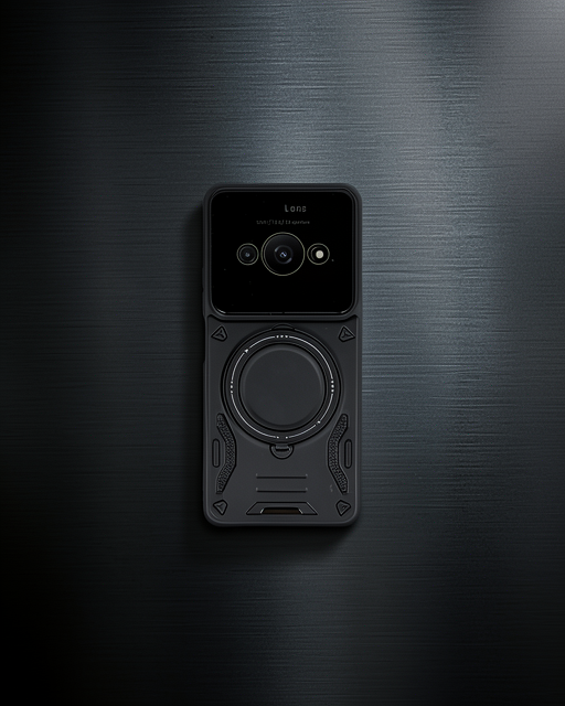 Xiaomi Poco C61 Kılıf Joy Lens Standlı Kapak - Siyah
