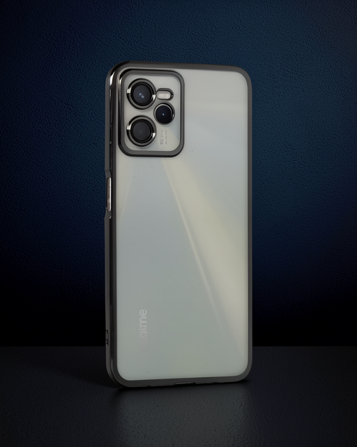 Realme C35 Kılıf Razer Lensli Silikon - Siyah
