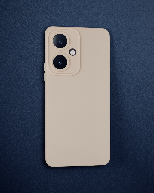 Vivo Y27 Kılıf Nano İçi Kadife Silikon - Pudra
