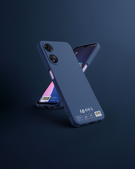 Oppo A38 Kılıf First Silikon - Lacivert
