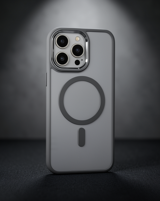 Apple İphone 15 Pro Max Kılıf Room Magneticsafe Silikon - Gri