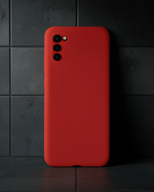 Samsung Galaxy A03s Kılıf Nano İçi Kadife Silikon - Kırmızı