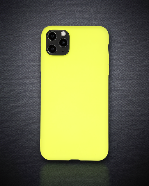 Apple İphone 11 Pro Max Kılıf Nano İçi Kadife Silikon - Sarı