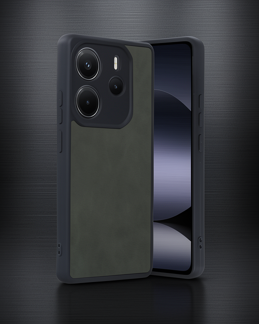 Xiaomi Redmi Note 14 4g Kılıf Aras Deri Kapak - Koyu Yeşil