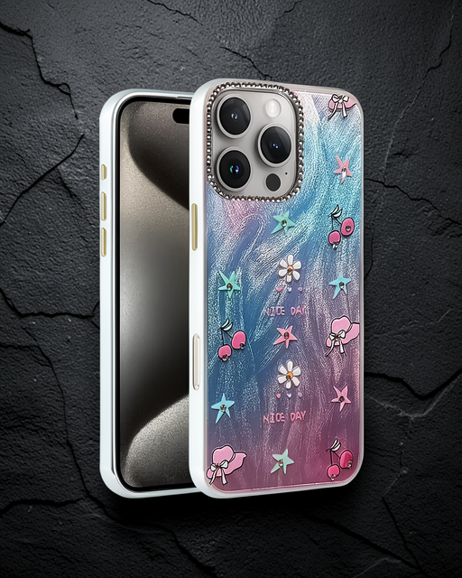 Apple İphone 16 Pro Max Kılıf Blade Aynalı Desenli Kapak - Desen 4