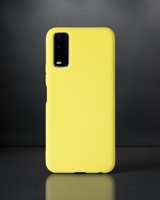 Vivo Y11s Kılıf Nano İçi Kadife Silikon - Sarı