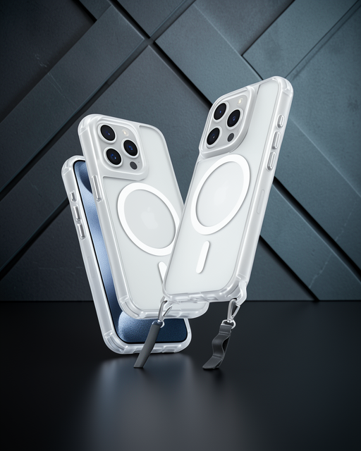 Apple İphone 14 Pro Max Kılıf Enka Magsafe Silikon Kılıf - Şeffaf